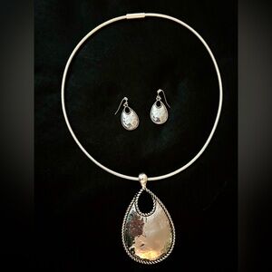 Silver Necklace and Earrings Set, NWOT